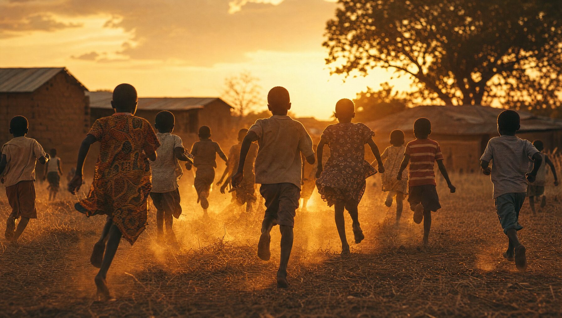 La sabbia rossa del Benin al tramonto